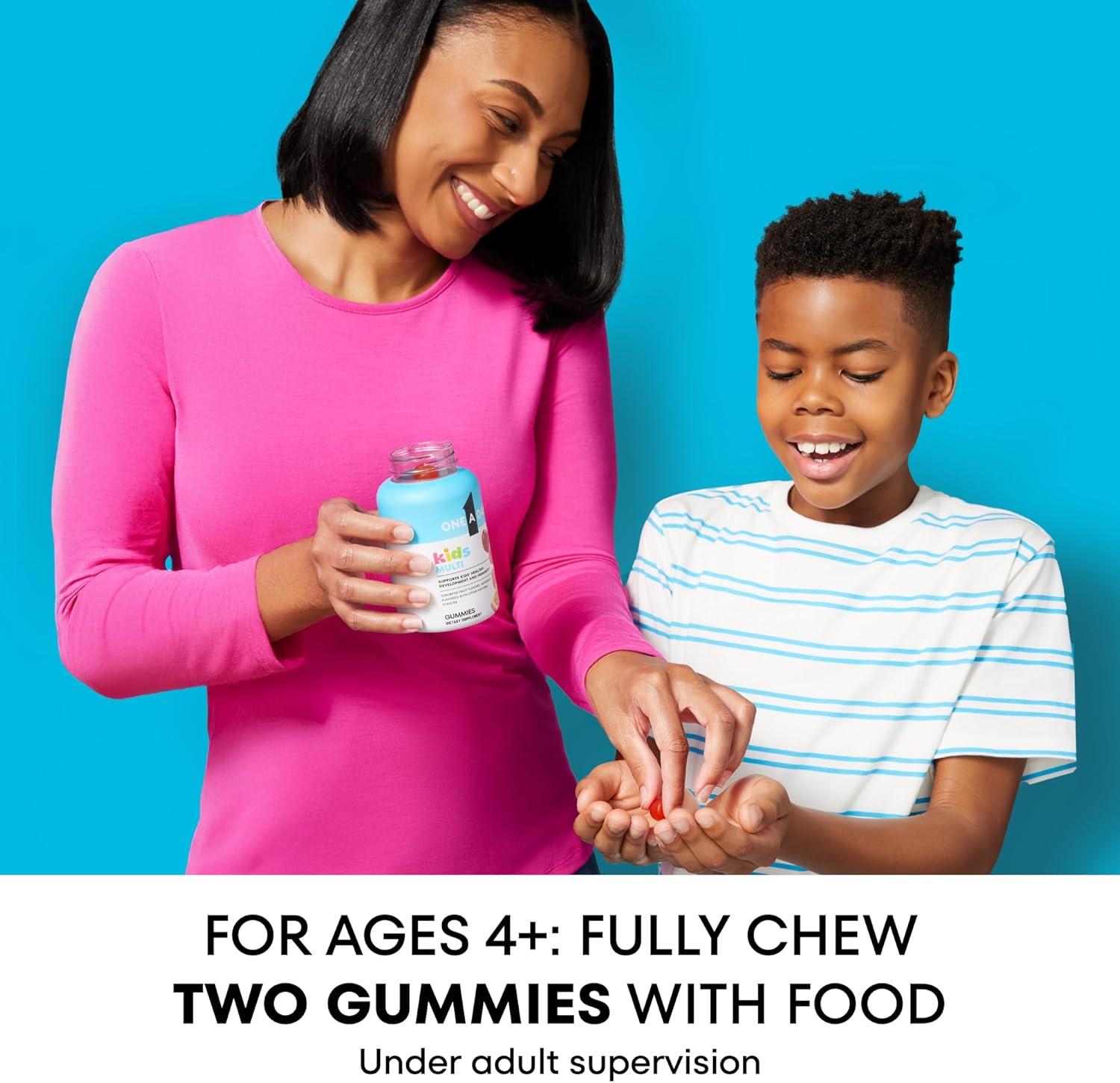 image:imageOne A Day Kids Multivitamin Gummies Kids Vitamins with Vitamin C D E amp Zinc for Immune Support Childrens Gummy Vitamins Assorted Fruit Flavors 60ct Packaging May Vary