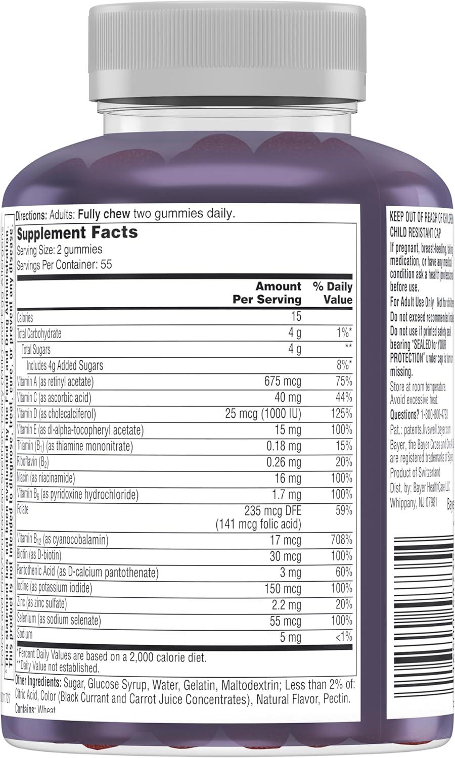 image:imageOne A Day Mens 50 Daily Essentials Multivitamin Gummies Multivitamin for Men Over 50 Fruit Medley Flavor 120 Gummies110 Count Pack of 1