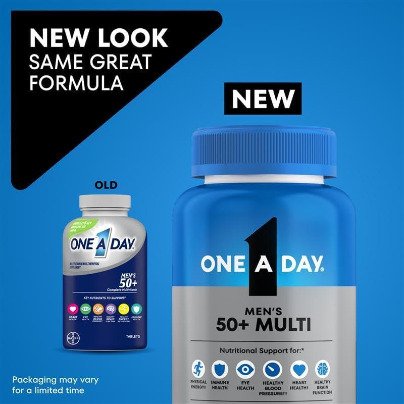 image:imageOne A Day Mens 50 Healthy Advantage Multivitamin Multivitamin for Men with Vitamins A C E B6 B12 Calcium and Vitamin D Tablet 200 Count Pack of 1Multivitamin