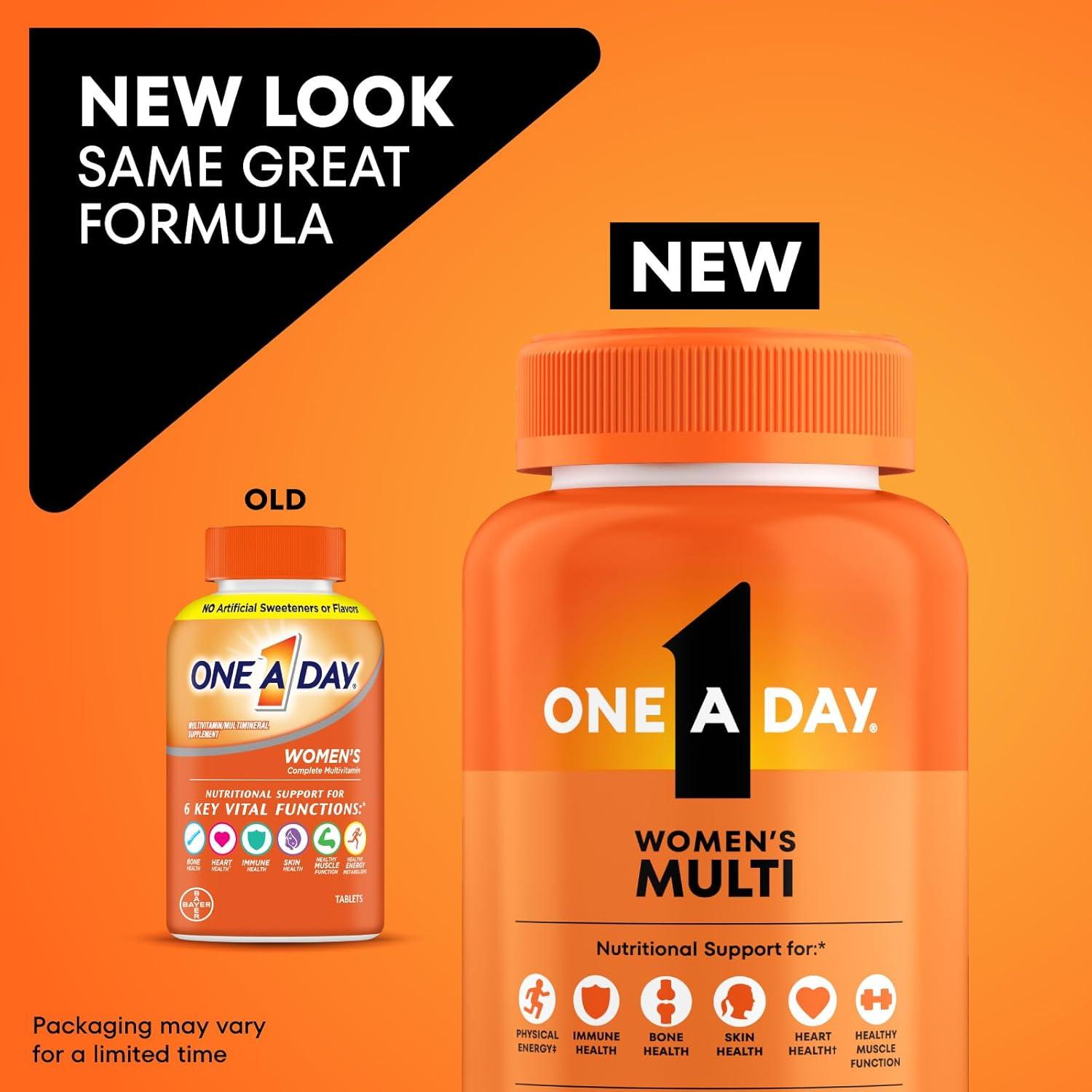 image:imageOne A Day Multivitamin for Women Daily Vitamins for Woman with Biotin Calcium Folic Acid Iron amp Zinc Complete Womens Vitamins 200 Ct Packaging May VaryWomens 200ct