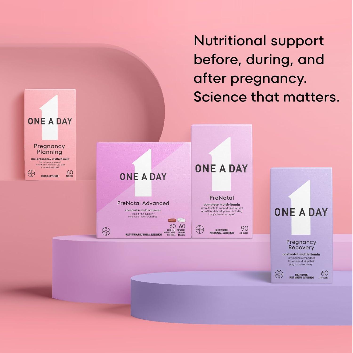 image:imageOne A Day Pregnancy Planning Prenatal Multivitamin for Women Pre Pregnancy Vitamins for Women with Methylfolate Folic Acid Zinc Vitamin B12 amp Vitamin D to Support Reproductive Health 60 Tablets