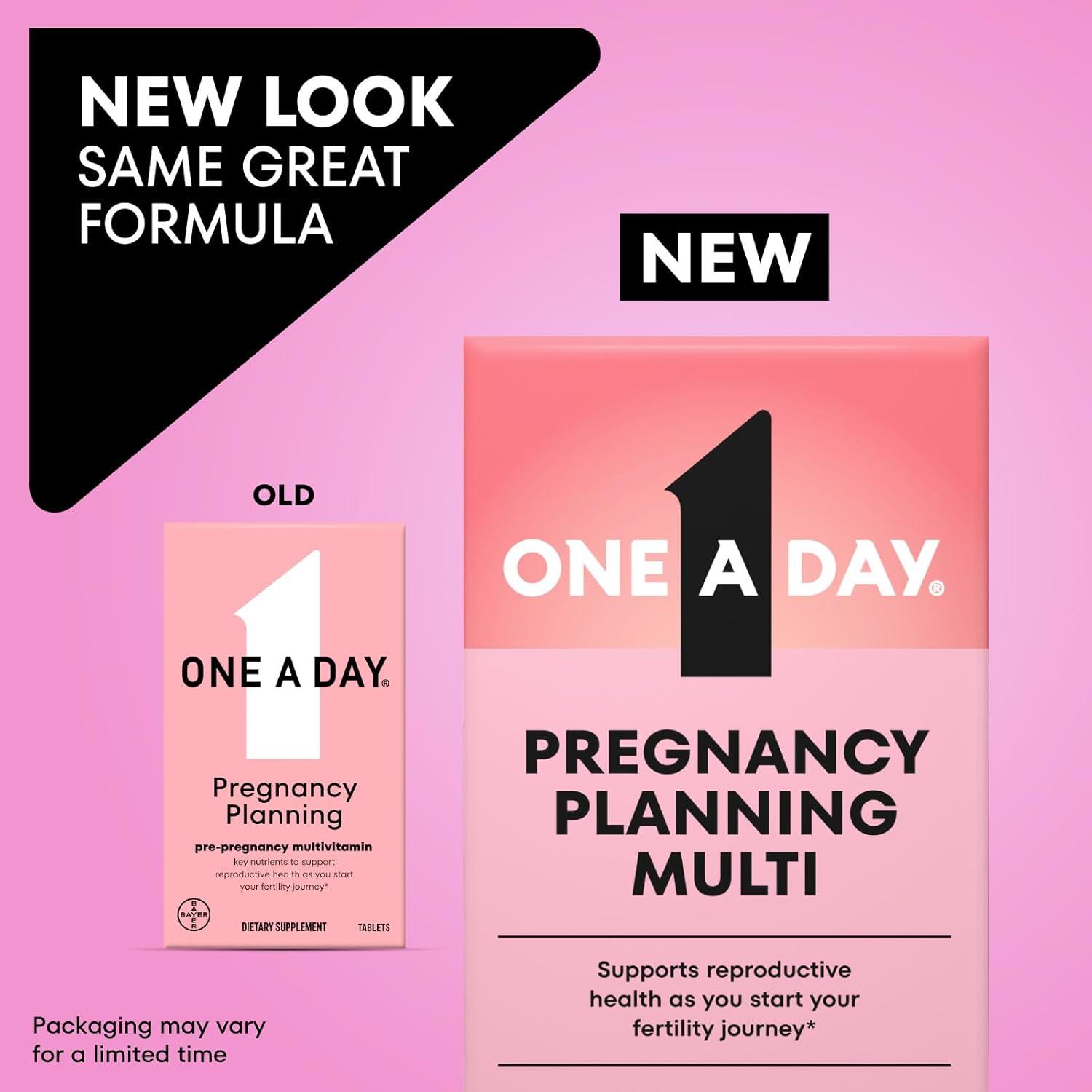 image:imageOne A Day Pregnancy Planning Prenatal Multivitamin for Women Pre Pregnancy Vitamins for Women with Methylfolate Folic Acid Zinc Vitamin B12 amp Vitamin D to Support Reproductive Health 60 Tablets