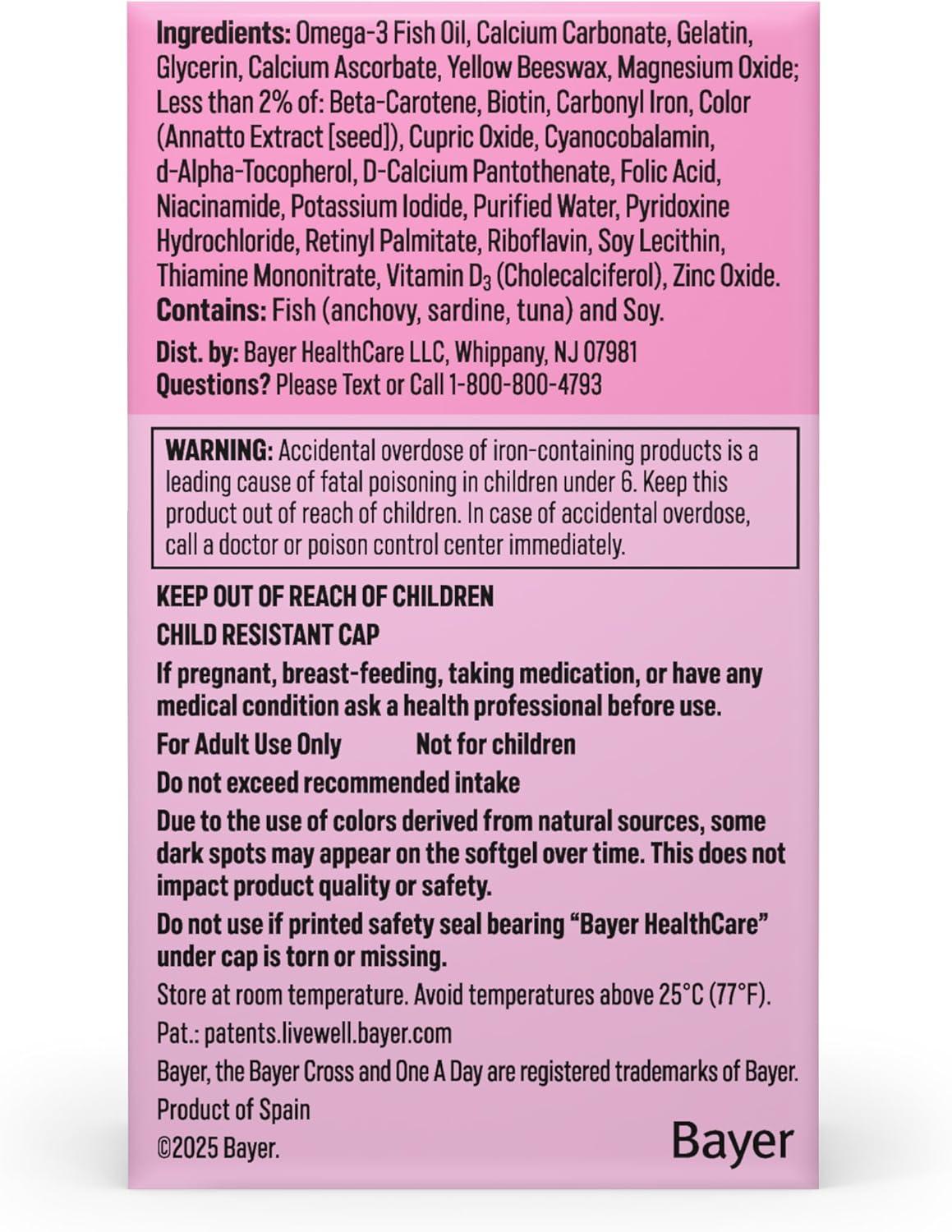 image:imageOne A Day Prenatal Vitamins Folic Acid Iron Omega 3 DHA Pregnancy Vitamins for Women Prenatal Multivitamin for Mom and Baby Support Pregnancy Must Haves 30 Ct Packaging May VaryUnflavored