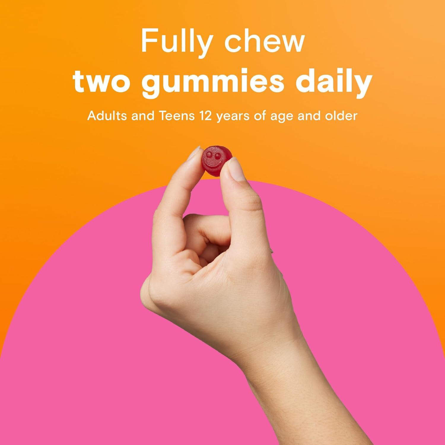 image:imageOne A Day Teen Girls Daily Essentials Multivitamin Gummies Teen Girl Multivitamins with Biotin Vitamin B12 and B6 Vitamin C Raspberry Natural Flavor 120 Gummies120 Count Pack of 1