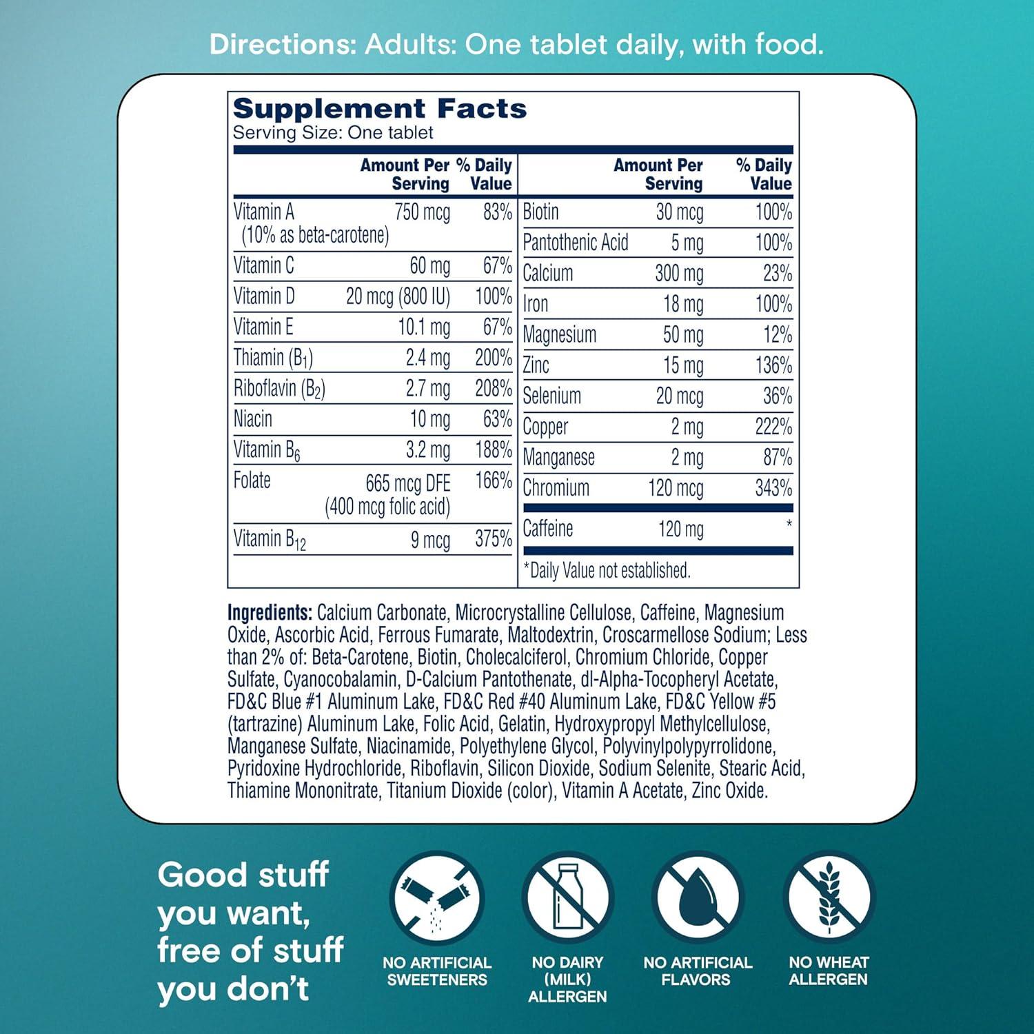 image:imageOne A Day Womens Active Metabolism Daily Essential Multivitamin for Women Metabolism Support Vitamins for Women with All 8 BVitamins Vitamin D Magnesium amp More120 Count120 Count Pack of 1