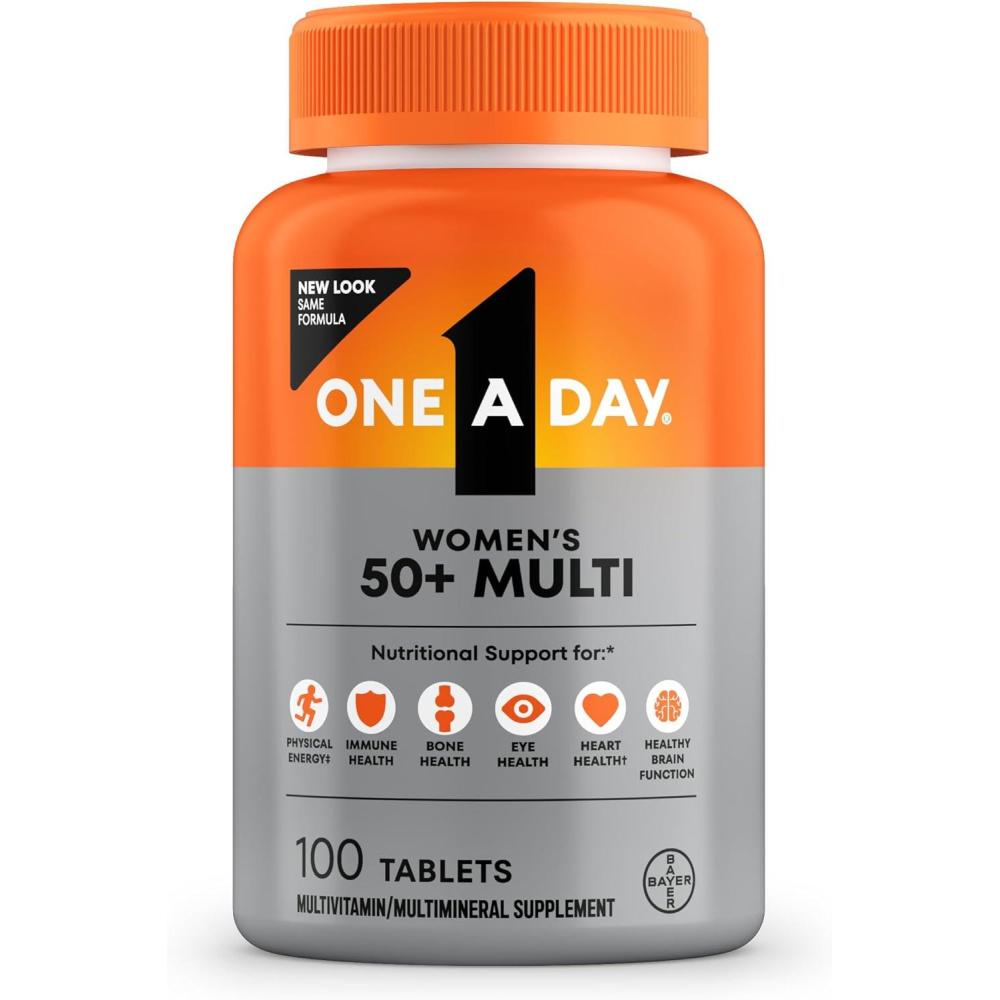 image:imageOne A Day Multivitamin for Women 50 and Over Tablets Womens Multivitamin 50 plus with Vitamins D C E Zinc amp Biotin Daily Vitamins for Woman 50 100 Ct Packaging May Vary100 Count Pack of 1