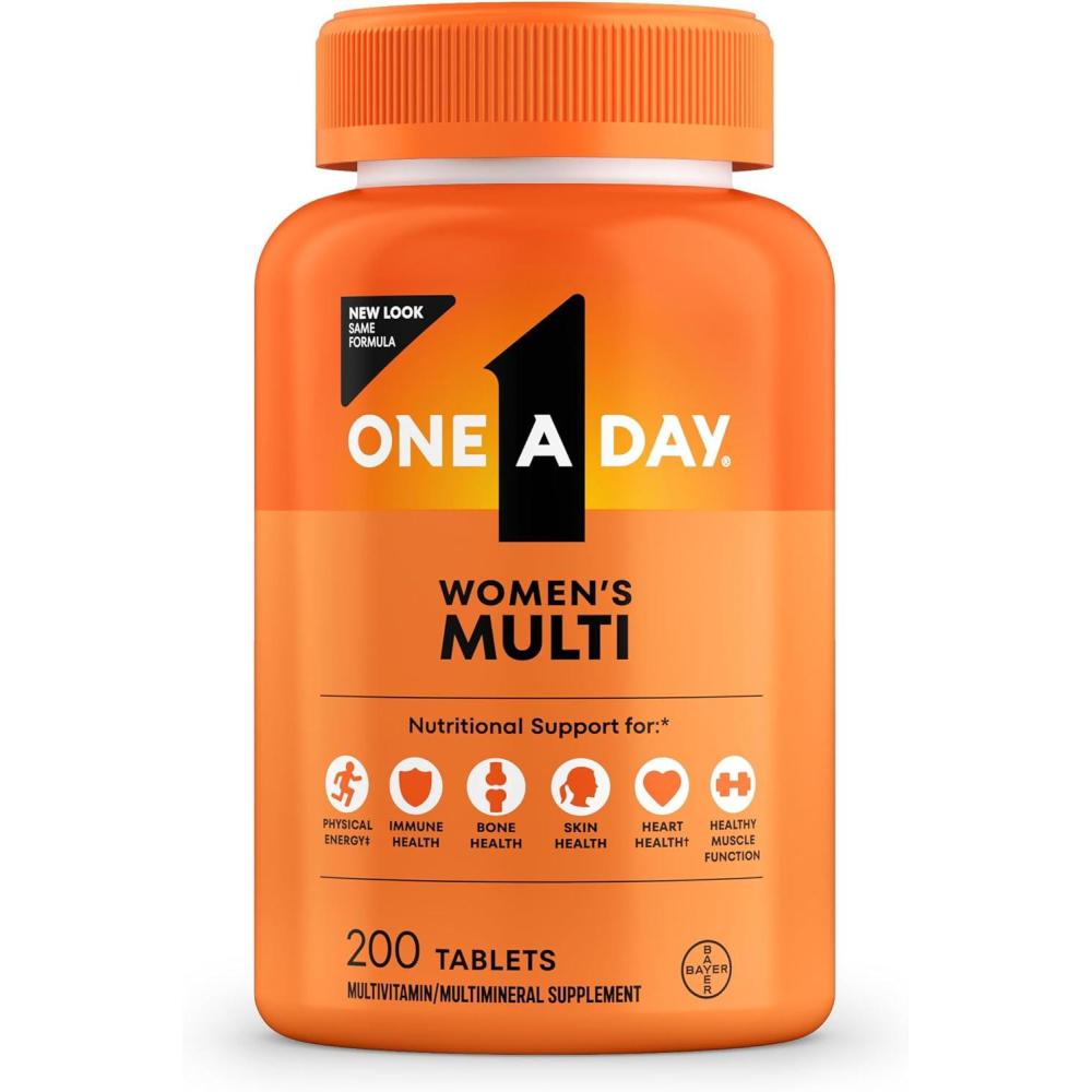 image:imageOne A Day Multivitamin for Women Daily Vitamins for Woman with Biotin Calcium Folic Acid Iron amp Zinc Complete Womens Vitamins 200 Ct Packaging May VaryWomens 200ct