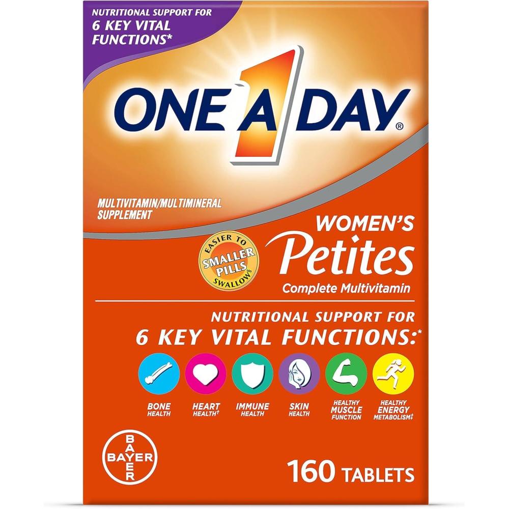 image:imageOne A Day Womens Petites MultivitaminSupplement with Vitamin A C D E and Zinc for Immune Health Support B Vitamins Biotin Folate as folic acid amp moreTablet 160 count160 Count Pack of 1