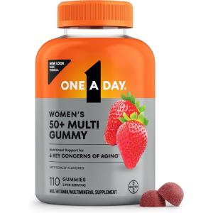 One A Day Multivitamin for Women 50 and Over, Women’s Multivitamin Gummy 50 plus for Immune Support, Eye Health & Healthy Brain Function, Gummy Vitamins for Women 50 plus, 110 Ct (Packaging May Vary)
