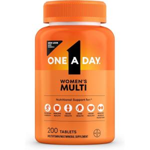 One A Day Multivitamin for Women- Daily Vitamins for Woman with Biotin, Calcium, Folic Acid, Iron & Zinc, Complete Women’s Vitamins, 200 Ct (Packaging May Vary)(Women’s 200ct)