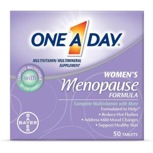 One A Day Women’s Menopause Multivitamin with Vitamin A, Vitamin C, Vitamin D, Vitamin E and Zinc for Immune Health Support, Bone health, 50 Count (Packaging May Vary)(Multivitamin)